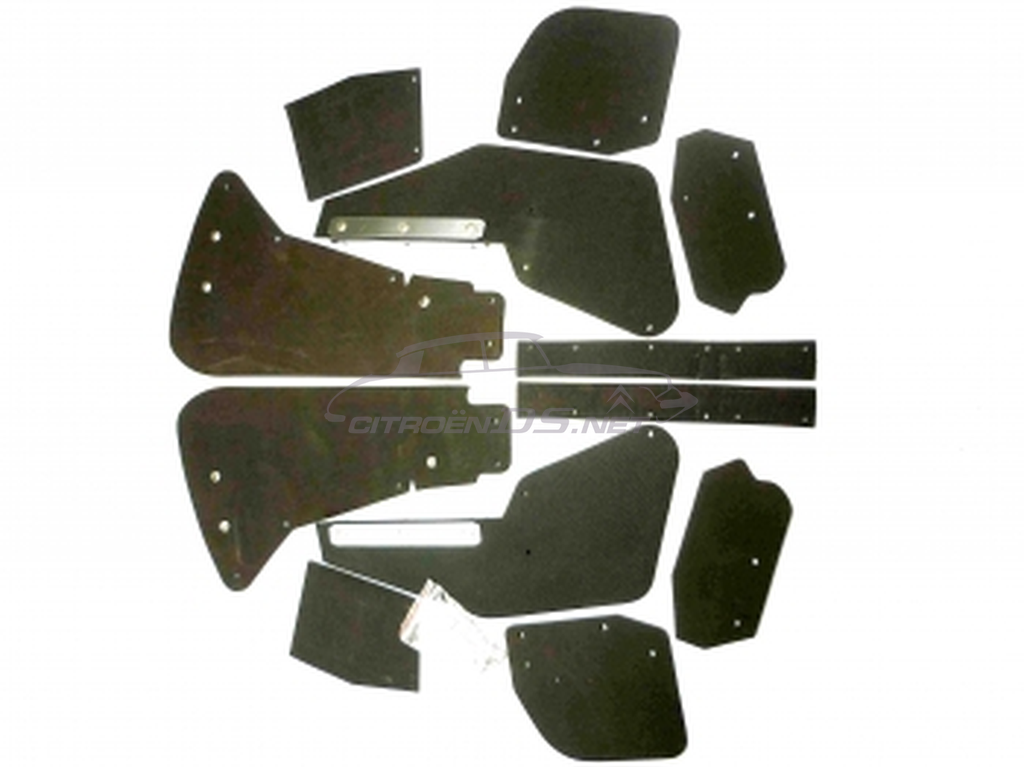12-piece mud flap set for 1 car with mounting plates 