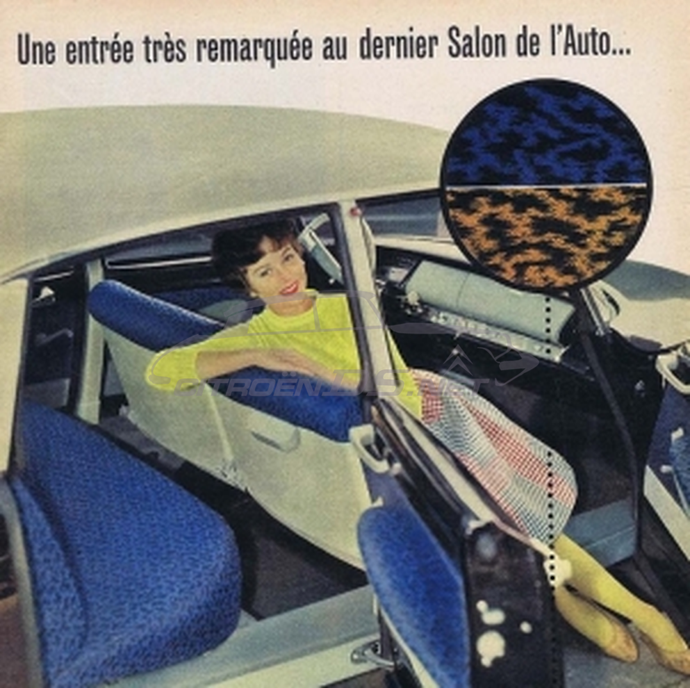 Seat covers, &quot;Helanca Mordoré&quot;, 1958-1963.