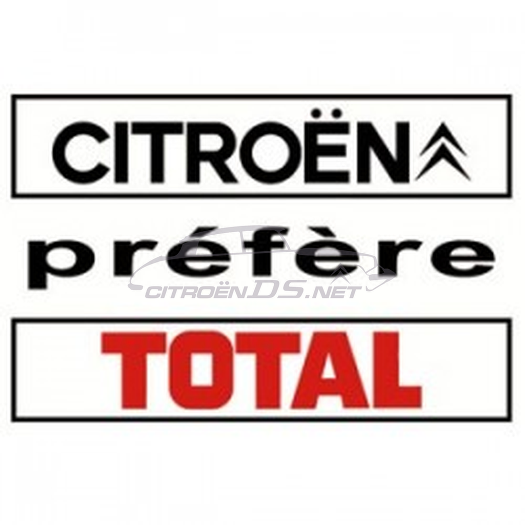 &quot;Citroën préfère TOTAL&quot; rectangular sticker