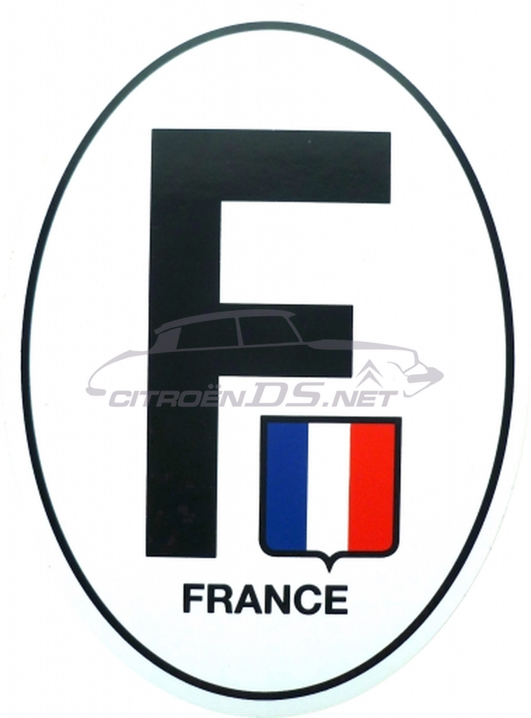 &quot;F&quot; France, country sticker, oval, 11.5x8.5cm
