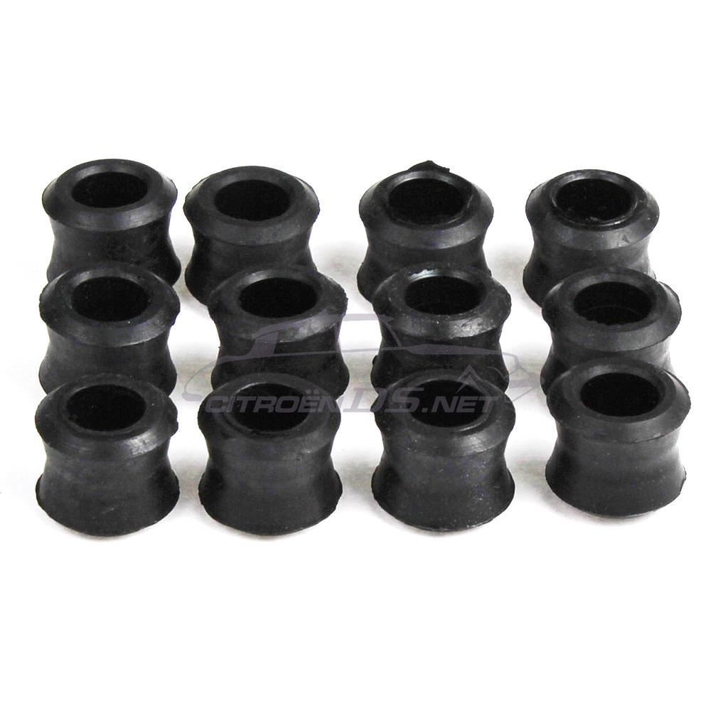 Transmission /brake caliper mounting rubbers, set of 12, up to 1965