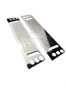 Stainless steel cover for height adjustment of the front seats, pair