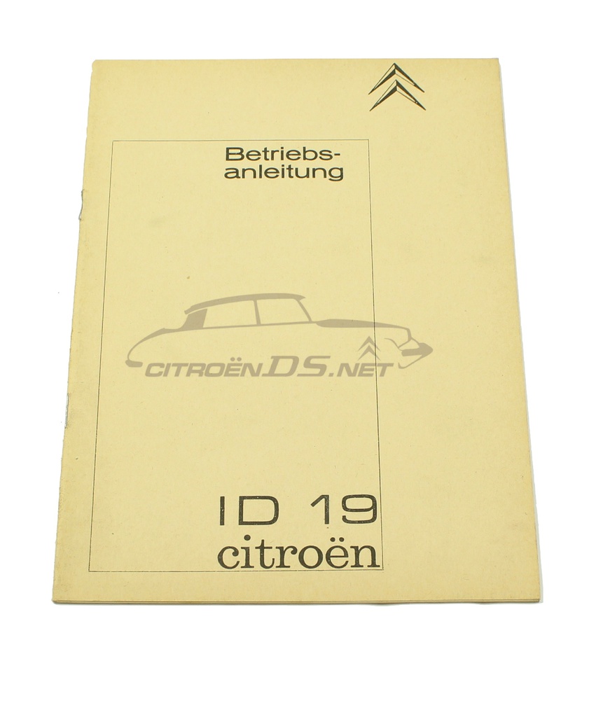 Istruzioni per l'uso ID19, NUOVO ed ORIGINALE, l'edizione tedesca
