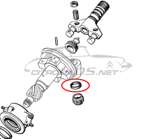 Sealing ring in steering rack (pinion) LHM/LHS