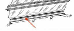 [615354] Haltegummi Seitenscheibe in Schiene unten