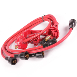 [206010] Set plug leads, silicone core, red/red, carb. Models 1966-1975