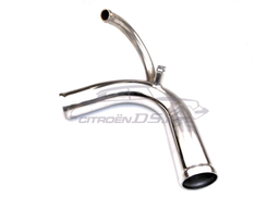 [205649] Water pipe, stainless from rad, two outlets, (for header tank models)