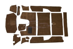 Set tappeto, Pallas, 14 pezzi, avana marrone scuro