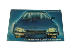 [918284] Istruzioni per l'uso Citroen CX 2 litri Iniezione, ORIGINALE, l'edizione tedesca