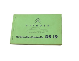 [918287] Commande hydraulique Citroen DS19, 01/1959, Guide pratique, ORIGINAL 