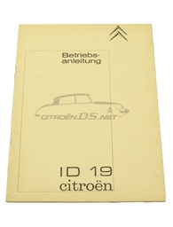 [918291] Manuel d'utilisation ID19, ORIGINAL, l'édition allemande